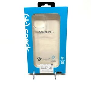 Speck GemShell Clear Case iPhone 15 Plus 14 Plus Shockproof Microban Cover